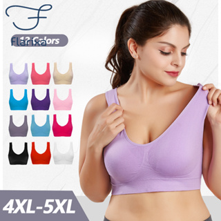 Flarixa 4XL-5XL สปอร์ตบรา พลัสไซซ์ สําหรับผู้หญิง สปอร์ตบรา ตาข่ายกลวง โยคะ ระบายอากาศ ดันทรง ชุดชั้นใน