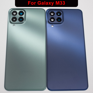 ฝาครอบแบตเตอรี่ด้านหลัง พร้อมสติกเกอร์กาว แบบเปลี่ยน สําหรับ Samsung Galaxy M33 M 33