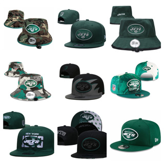 NFL New York Jets หมวกปีกปีกแบนแบบปรับได้หมวกกีฬากลางแจ้ง