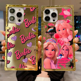 OPPO Find X5 Pro Find X2 Pro Find X3 Pro Shiny Gold Luxury Cute Pretty Barbie  Square Soft Case Cover Phone Case