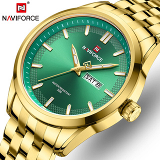 Naviforce นาฬิกาข้อมือควอตซ์แฟชั่น กันน้ํา หรูหรา สไตล์นักธุรกิจ สําหรับผู้ชาย