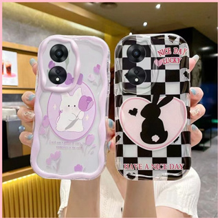 เคส For iPhone 12 Pro Max 13 13 Pro 13 Pro Max 14 14 Pro 14 Pro Max 14 Plus 15 15 Pro 15 Pro Max 15 Plus เคส กรณีครีมกระต่ายรอบขอบโทรศัพท์กรณี