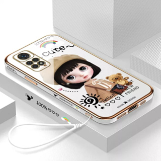 เคสโทรศัพท์มือถือ ลายการ์ตูนเด็กผู้หญิงเบเร่ต์ พร้อมสายคล้อง สําหรับ Redmi note 12 4G Redmi note 12 pro Redmi note 12 pro plus Redmi note 11 prime 4G