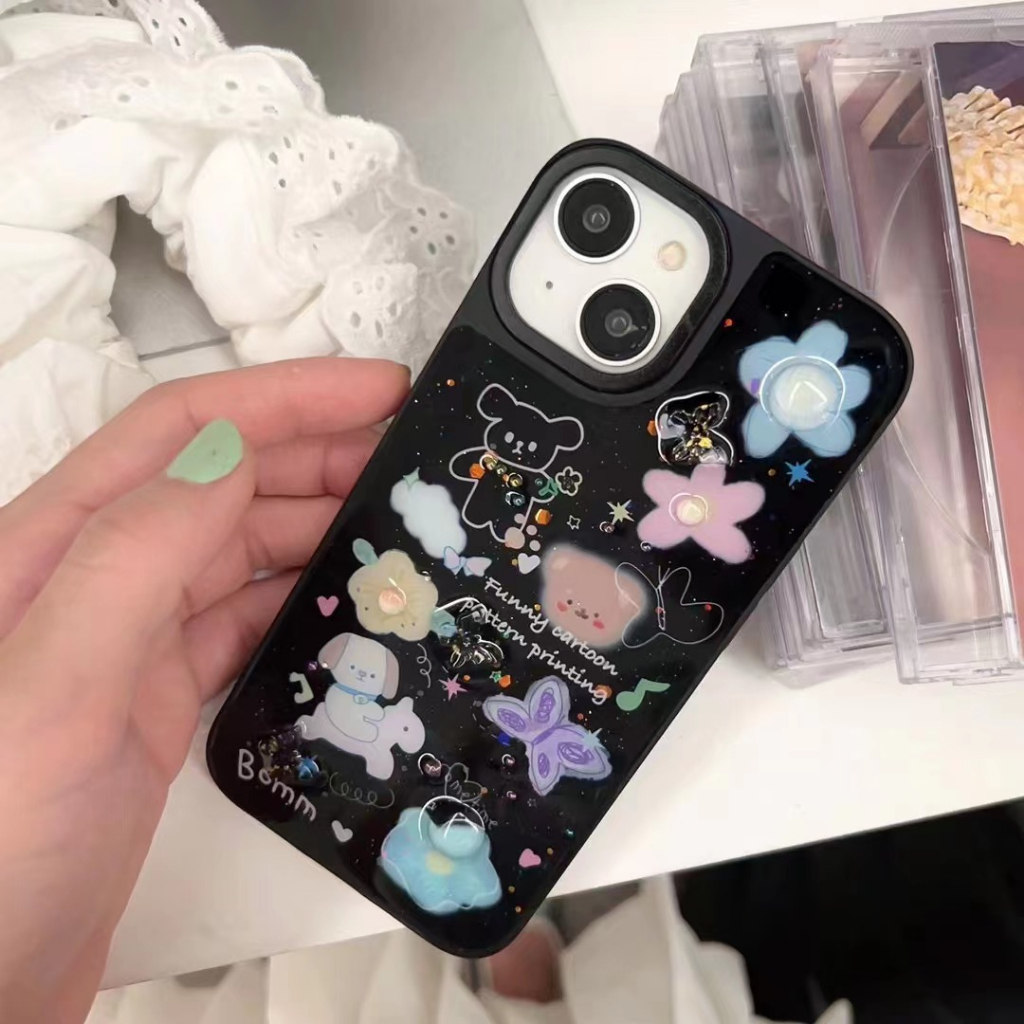 เคสโทรศัพท์มือถือแบบแข็ง-ลาย-girly-black-สําหรับ-iphone-11-12-12pro-12promax-13-13pro-13promax-14-14pro-14promax