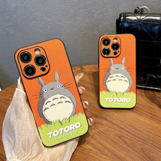 เคสโทรศัพท์มือถือหนัง ลายการ์ตูน Totoro น่ารัก สําหรับ iphone 14 Pro Max i14 13 Pro Max i13 13pro 11 Pro Max i11 X XR Xs Max 7 plus 8 plus 12Pro 12 Pro Max