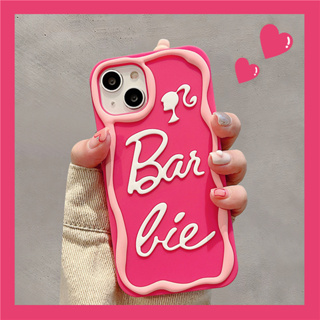 เคสโทรศัพท์มือถือ ลายบาร์บี้ สีชมพู สําหรับ iPhone 14 pro max 13 pro max 12pro max 11