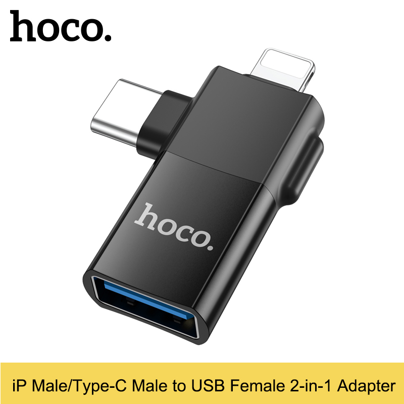 hoco-ua17-ios-type-c-male-to-micro-usb-female-2-in-1-อะแดปเตอร์แปลงสัญญาณวันที่-otg