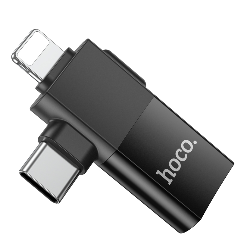 hoco-ua17-ios-type-c-male-to-micro-usb-female-2-in-1-อะแดปเตอร์แปลงสัญญาณวันที่-otg