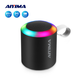 Aiyima ลําโพงบลูทูธไร้สาย 5.0 LED ขนาดเล็ก แบบพกพา กันน้ํา สําหรับโฮมเธียเตอร์ กลางแจ้ง DIY