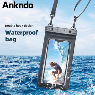 Ankndo เคสกระเป๋า ใส่โทรศัพท์มือถือ กันน้ำ สําหรับดําน้ำ กระเป๋าว่ายน้ำ เคสโทรศัพท์กันน้ำ