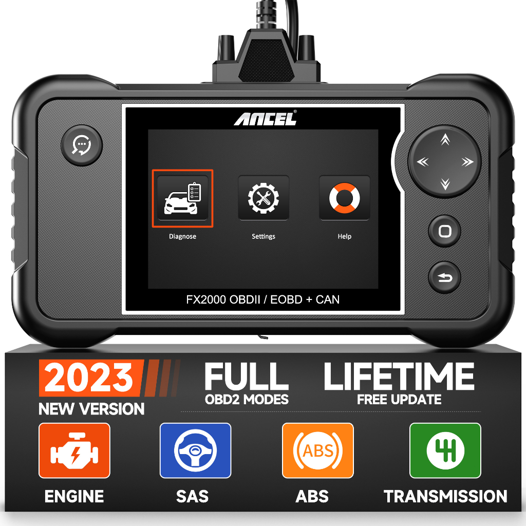 ANCEL FX2000 OBD2 Scanner Car Diagnostic Scanner 4 System Auto ABS SRS