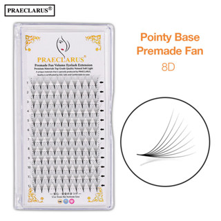 PRAECLARUS 8D Eyelash Extension Premade Russian Volume Individual False Eyelashs Handmade Pre-Made 0.07 Fan Grafting Lashes ขนตาปลอม 8D แฮนด์เมด 0.07