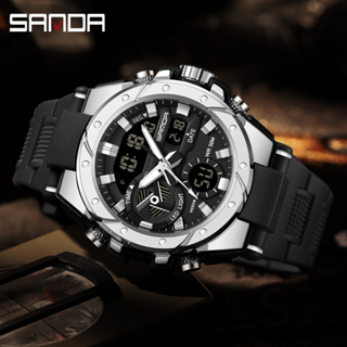 Sanda Brand นาฬิกาข้อมือแฟชั่นหรูหรา สไตล์สปอร์ต กันน้ํา อเนกประสงค์ สําหรับผู้ชาย