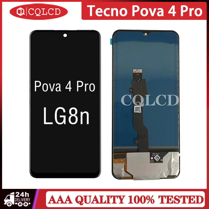 อะไหล่หน้าจอสัมผัสดิจิทัล-lcd-แบบเปลี่ยน-สําหรับ-tecno-pova-4-pro-lg8n