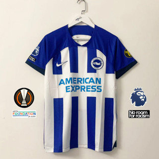 เสื้อกีฬาแขนสั้น ลายทีมชาติฟุตบอล Brighton 23 24 ชุดเหย้า ไซซ์ S - 4XL