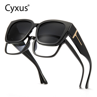 Cyxus แว่นตากันแดด เลนส์โพลาไรซ์ TR90 สําหรับผู้หญิง ผู้ชาย เหมาะกับการขับขี่ สายตาสั้น 1120