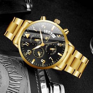 นาฬิกาผู้ชาย นาฬิกาแฟชั่น นาฬิกาข้อมือควอตซ์ นาฬิกาผู้ชายกันน้ํา นาฬิกาผู้ชายกันน้ําได้ 100 Menspe นาฬิกาผู้ชายกันน้ำได้ สายสเตนเลส