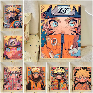 Drofe--NARUTO/ชุดภาพวาด/ระบายสีตามตัวเลข/รูปภาพติดผนัง/ระบายสี/ของขวัญ/ขนาด 30×40 ซม. 40×50 ซม.