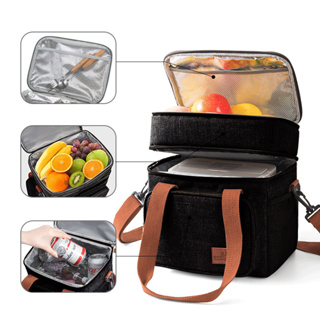 กระเป๋าเก็บอุณหภูมิ 12ลิตร 2 ชั้น รุ่นพกพา เก็บความร้อนและเย็น เก็บขวดนม อาหาร เครื่องดื่ม อื่นๆ