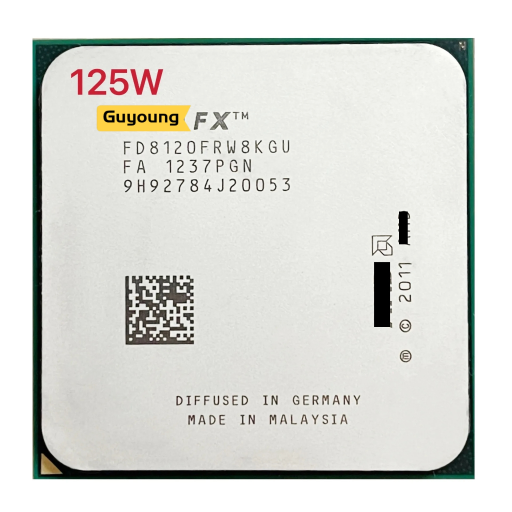 Yzx FX-Series ซ็อกเก็ตโปรเซสเซอร์ CPU FX-8120 FX 8120 3.1 GHz 125W ...