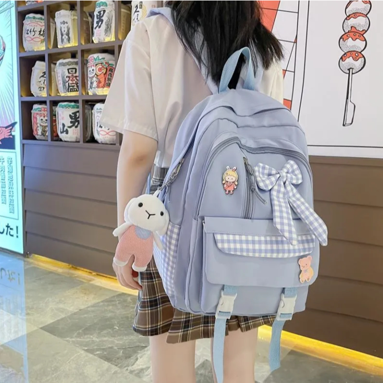 กระเป๋าเป้สะพายหลัง-กระเป๋านักเรียน-จุของได้เยอะ-สไตล์เกาหลี-สําหรับผู้หญิง