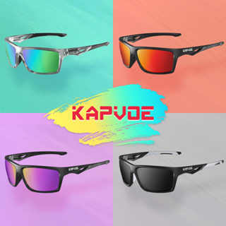 Kapvoe แว่นตากันแดด เลนส์โพลาไรซ์ UV4001 สําหรับผู้ชาย ผู้หญิง เหมาะกับการขี่รถจักรยาน