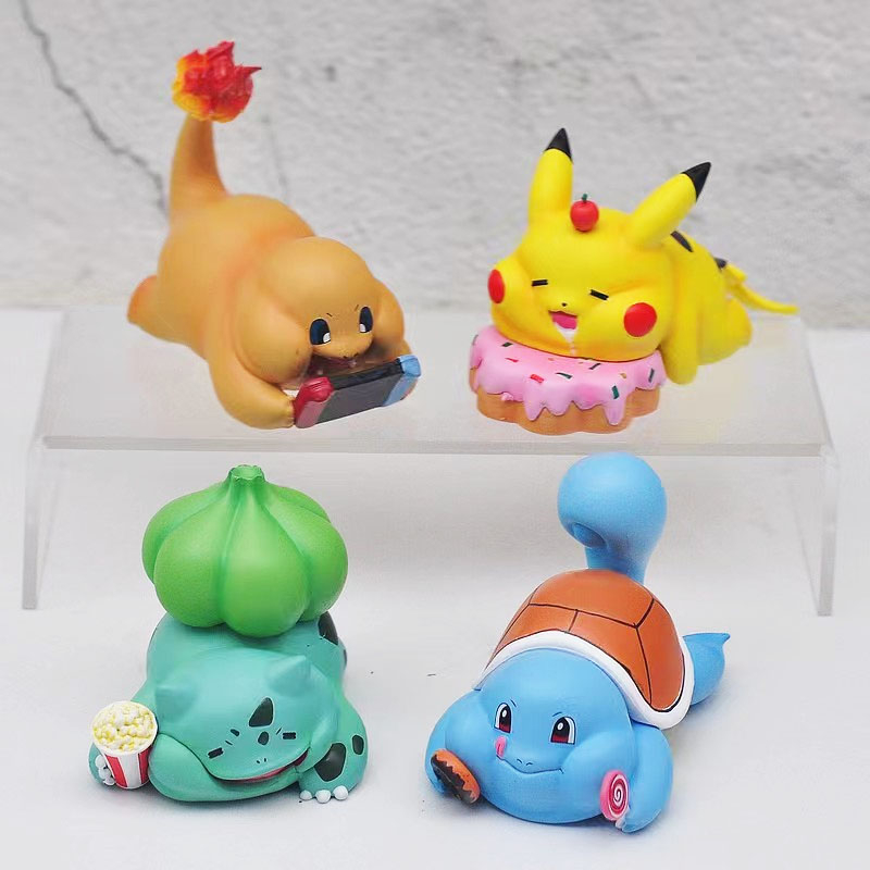 โมเดลฟิกเกอร์-โปเกมอน-pikachu-squirtle-charmander-bulbasaur-ตุ๊กตาน่ารัก-ของขวัญของเล่นเด็ก