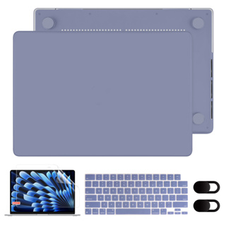 ใหม่ เคสแล็ปท็อป พลาสติก ผิวด้าน ลายโลโก้ 15.3 นิ้ว สีครีม พร้อมที่ครอบคีย์บอร์ด สําหรับ MacBook Air Pro 15 16 A2941 A2780 M2 Chip 2023
