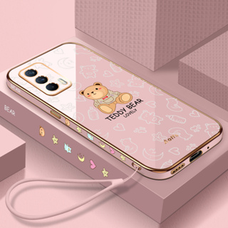 เคสโทรศัพท์มือถือ ลายการ์ตูนหมี พร้อมสายคล้อง สําหรับ realme C33 realme C31 realme C30s realme 10 4G realme 10 pro 5G