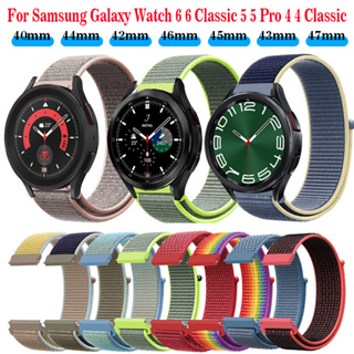 สายนาฬิกาข้อมือไนล่อน แบบเปลี่ยน สําหรับ Samsung Galaxy Watch 6 5 4 40 มม. 44 มม. 5 pro 45 มม. 4 classic 42 46 มม. 6 classic 43 47 มม. Samsung Galaxy Watch 3 41 มม. 45 มม. 20 22 มม.