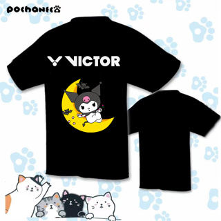 Victor ใหม่ ชุดกีฬา เสื้อเทนนิส พิมพ์ลาย Kuromi ดูดซับเหงื่อ แห้งเร็ว ระบายอากาศ เหมาะกับฤดูร้อน สําหรับผู้ชาย และผู้หญิง 2023