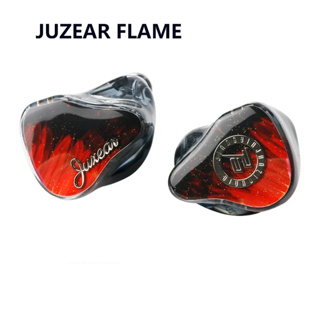 Juzear FLAME 1DD+4BA หูฟังอินเอียร์ ไฮบริด IEMs HiFi พร้อมสายเคเบิลชุบเงิน 2pin 6N OFC