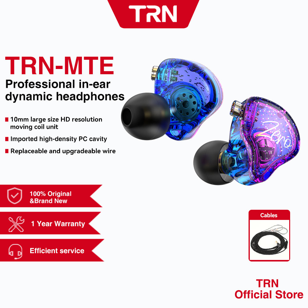 Trn MTE Hi-FI 1DD หูฟังอินเอียร์ไดนามิก HIFI เบสโลหะ สําหรับ TRN CS2 ...