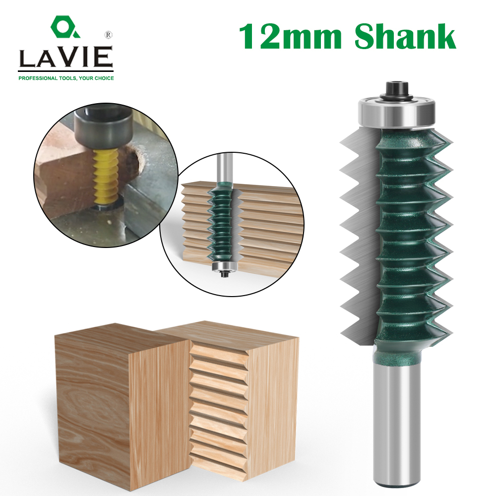 LAVIE 1 PC 12 มม.Shank Finger joint กาวเครื่องตัดกัดยกแผง V joint ...
