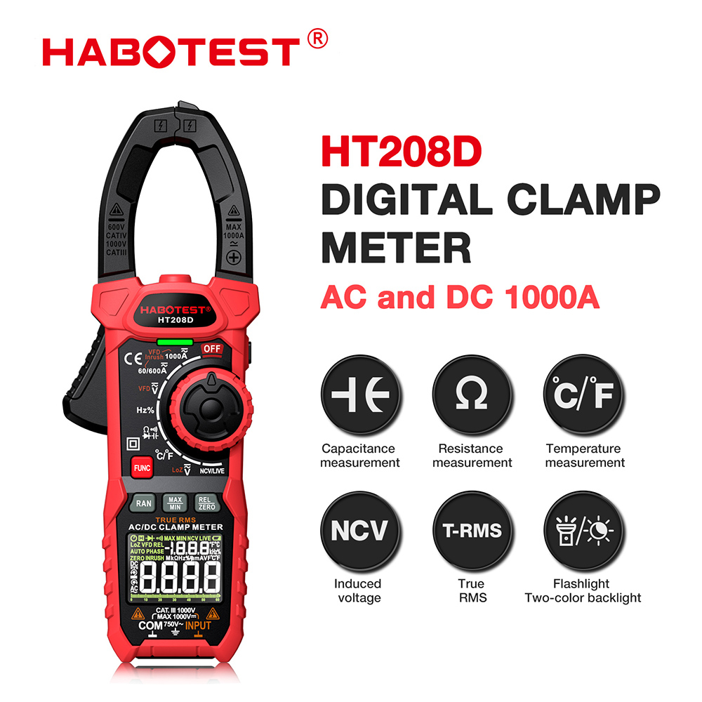 habotest-ht208-เครื่องวัดแรงดันไฟฟ้าดิจิทัล-1000v-1000a-ac-dc-true-rms-ncv