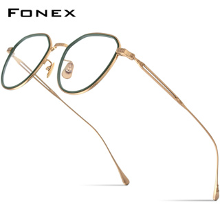 Fonex ใหม่ แว่นตาแฟชั่น กรอบไทเทเนียม ทรงสี่เหลี่ยม เรียบง่าย สําหรับผู้ชาย ผู้หญิง E-061 2023