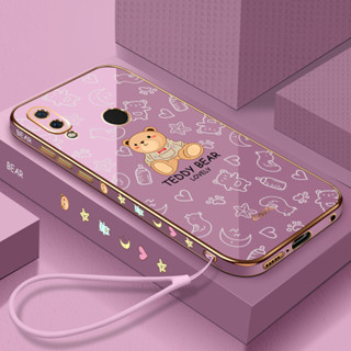 เคสโทรศัพท์มือถือ ลายการ์ตูนหมี พร้อมสายคล้อง สําหรับ Huawei mate 10 Huawei mate 10pro Huawei mate20 Huawei mate20X Huawei mate20pro