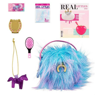 Shopkins Real Littles Handbags Series 2-Blue Fur Ball Shopkins กระเป๋าถือ ประดับขนเฟอร์บอล สีฟ้า 2 ชิ้น