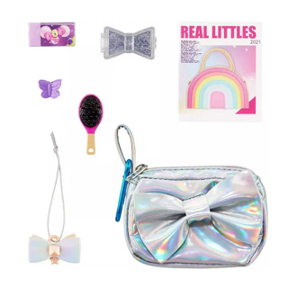 Shopkins Real Littles Handbags Series 2-Silver Bow Shopkins กระเป๋าถือ ประดับโบว์ สีเงิน 2 ชิ้น