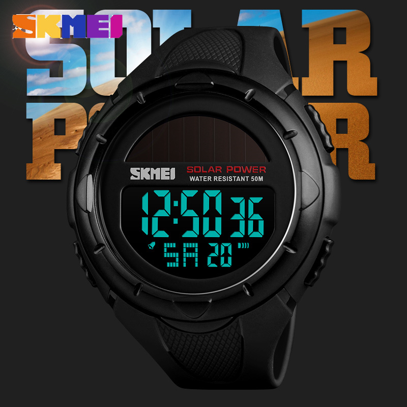 ภาพหน้าปกสินค้าSKMEI นาฬิกาพลังแสงอาทิตย์ 100% 5ATM กันน้ำ SOLAR ตั้งเวลาไทยพร้อมใช้งาน นาฬิกาผู้ชาย จากร้าน skimei.th บน Shopee