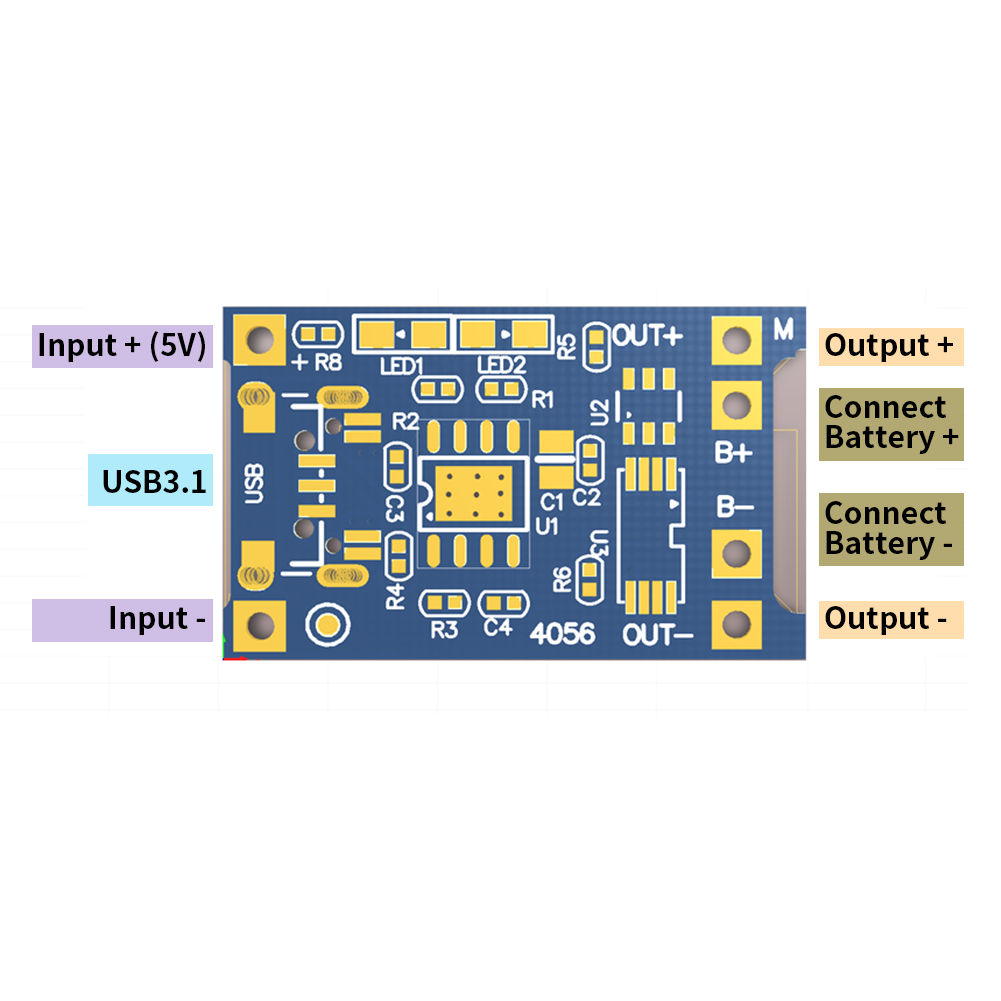 บอร์ดโมดูลชาร์จแบตเตอรี่ลิเธียม-type-c-micro-mini-usb-5v-1a-18650-tp4056-1a-1-ชิ้น