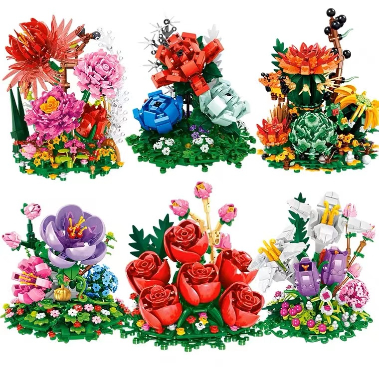 zhegao-บล็อคตัวต่อพลาสติก-รูปดอกไม้-ของเล่นเสริมการเรียนรู้-สําหรับเด็กอายุ-6-ปี