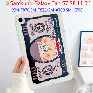 เคสโทรศัพท์มือถือแฟชั่น พิมพ์ลายการ์ตูน กันกระแทก สําหรับ Samsung Galaxy Tab S7 S 8 11.0 SM-T870 SM-T875 Galaxy Tab S 7 S 8 11.0 นิ้ว SM-X700 SM-X706
