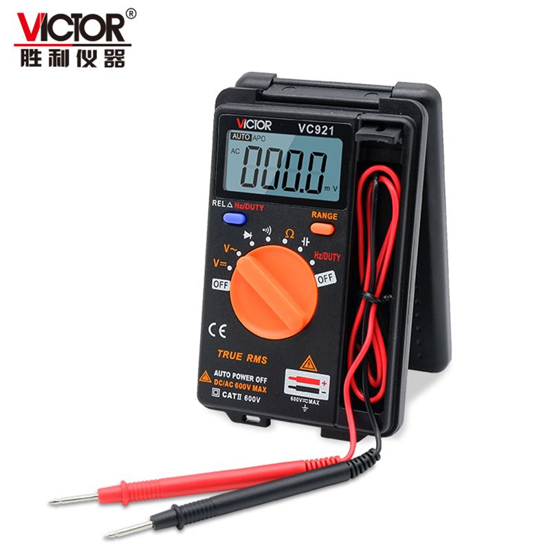 Victor VC921 3 3/4 เครื่องมัลติมิเตอร์ไฟฟ้าดิจิทัล TRUE RMS ขนาดเล็ก ...