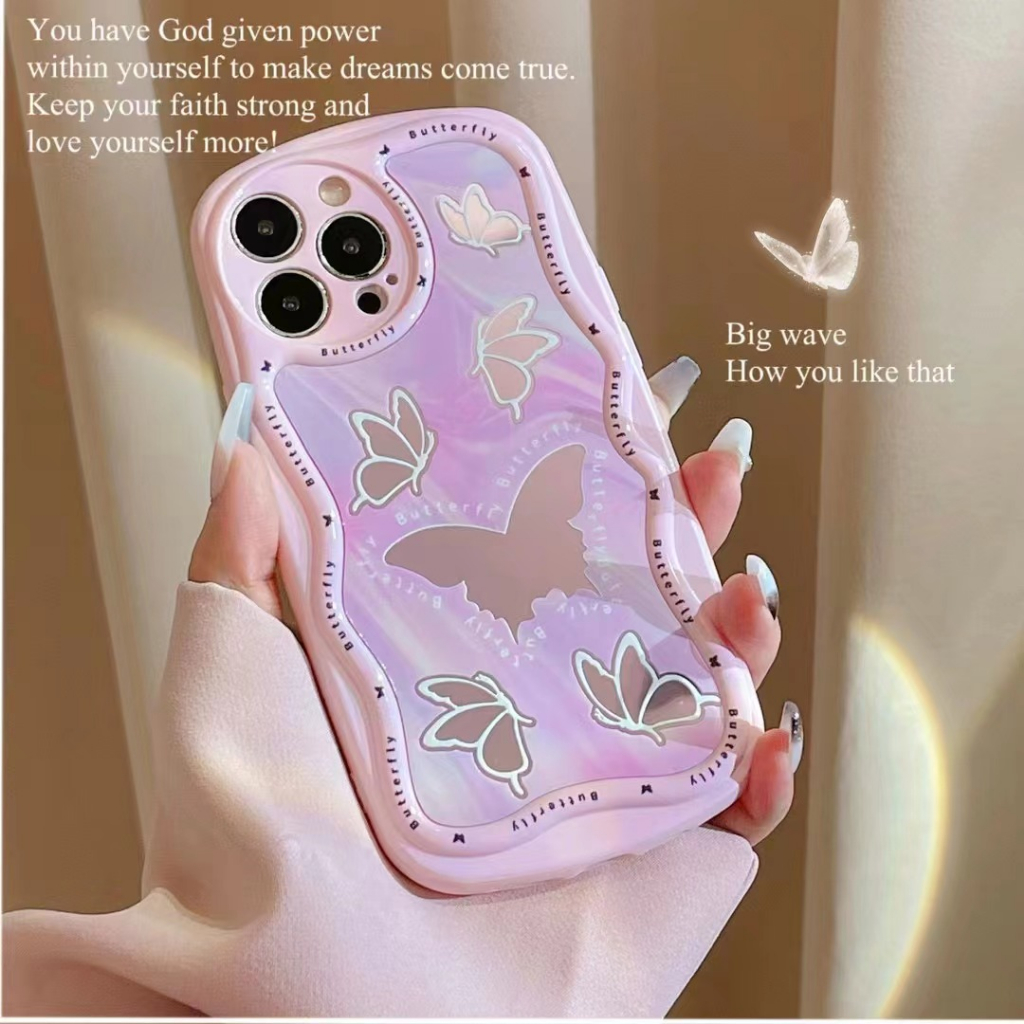 เคสโทรศัพท์มือถือกระจก-ลายผีเสื้อ-สําหรับ-iphone-11-12-12pro-12promax-13-13pro-13promax-14-14pro-max