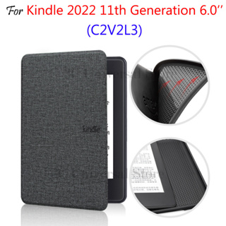 ใหม่ เคสแท็บเล็ตหนัง PU ฝาพับ ลายยีนส์ พร้อมช่องใส่บัตร ขาตั้ง สไตล์คลาสสิก สําหรับ E-Book Amazon Kindle 11 6.0 นิ้ว 2022 Kindle 2022 6.0 นิ้ว C2V2L3 2022
