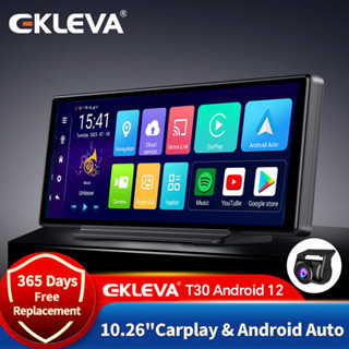 Ekleva Android 12.0 กล้องบันทึกวิดีโอนําทาง GPS 2+32GB และเอาท์พุต AUX BT WIFI 1080P DVR สําหรับรถยนต์