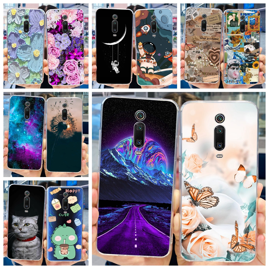 เคสโทรศัพท์มือถือ-ซิลิโคนนิ่ม-ลายผีเสื้อ-ดอกไม้-สวยงาม-สําหรับ-xiaomi-mi-9t-pro-k20-pro-mi9t