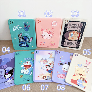 เคส TPU นิ่ม ลายการ์ตูน For iPad Gen10 Gen9 Gen8 Gen7 iPad 5 6 10 10.9 10.2 2022 2021 2020 2019 Air 1 2 ระนาบ แท็บเล็ต ปกป้องเปลือก Cute Cartoon Photo frame painting Stitch Kuromi Winnie the Pooh Kitty Doraemon Flat Plate Cover Soft TPU Case