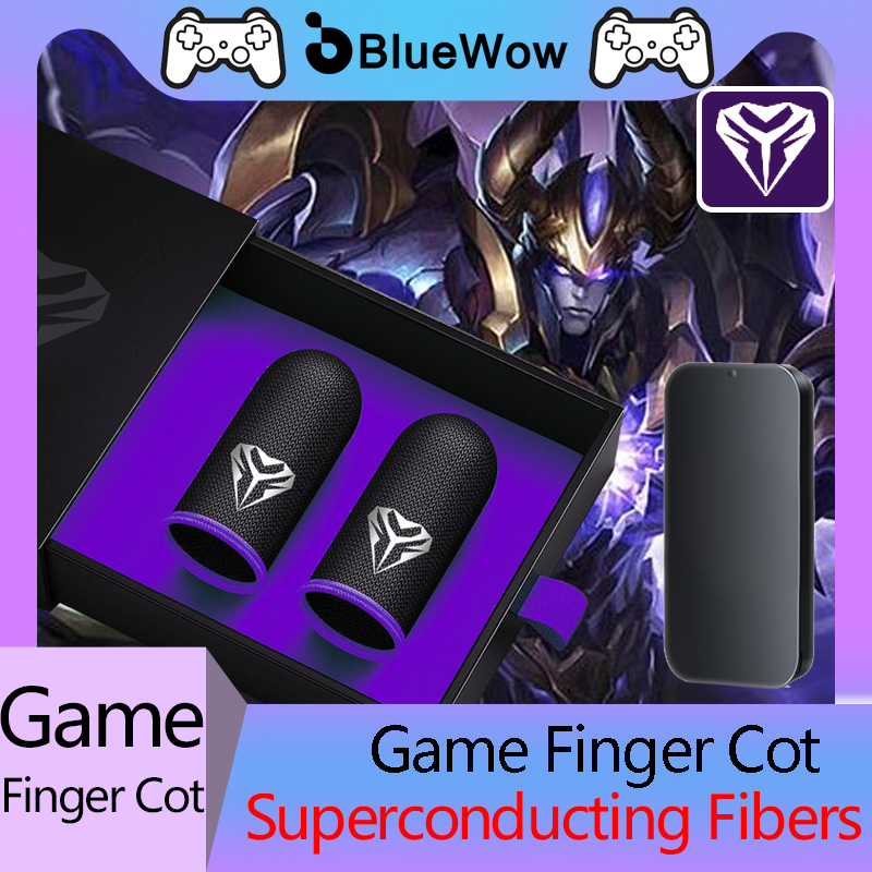 bluewow-หัวใจสีม่วง-ถุงมือเล่นเกม-แบบสวมนิ้วหัวแม่มือ-ป้องกันเหงื่อ-สําหรับมืออาชีพ